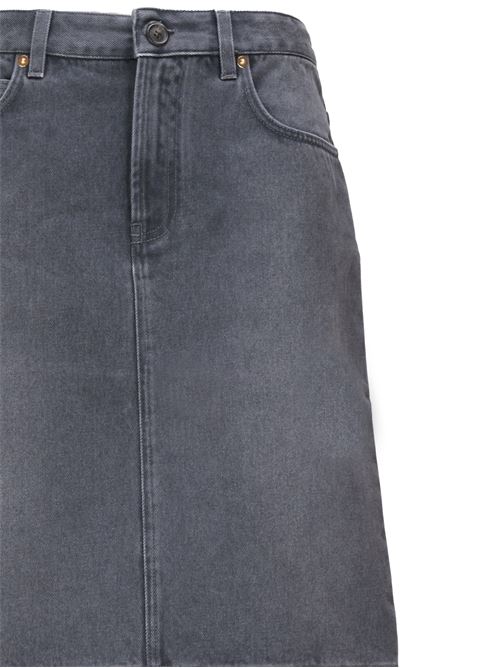 Dark grey cotton denim skirt Miu Miu | MG2274S-OOO15EFF0031